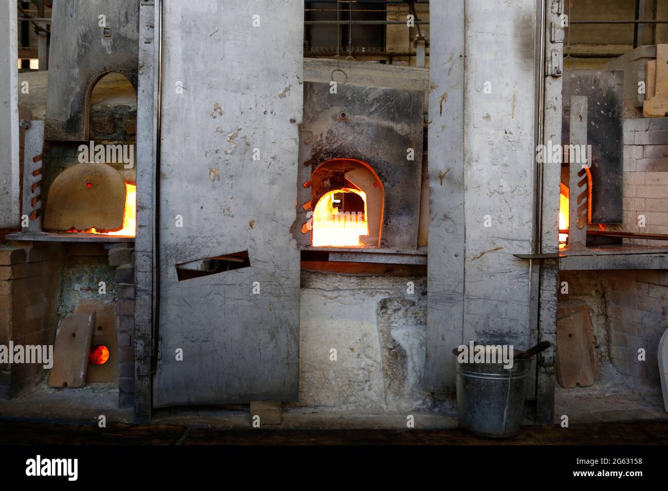 Glass furnace, glassworks Stock Photo Alamy