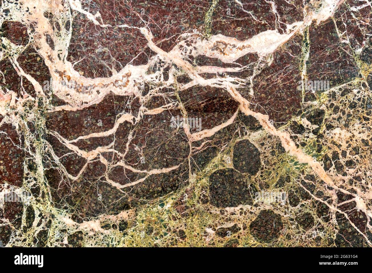 Abstract pattern on marble stone. Brown green background texture Stock Photo