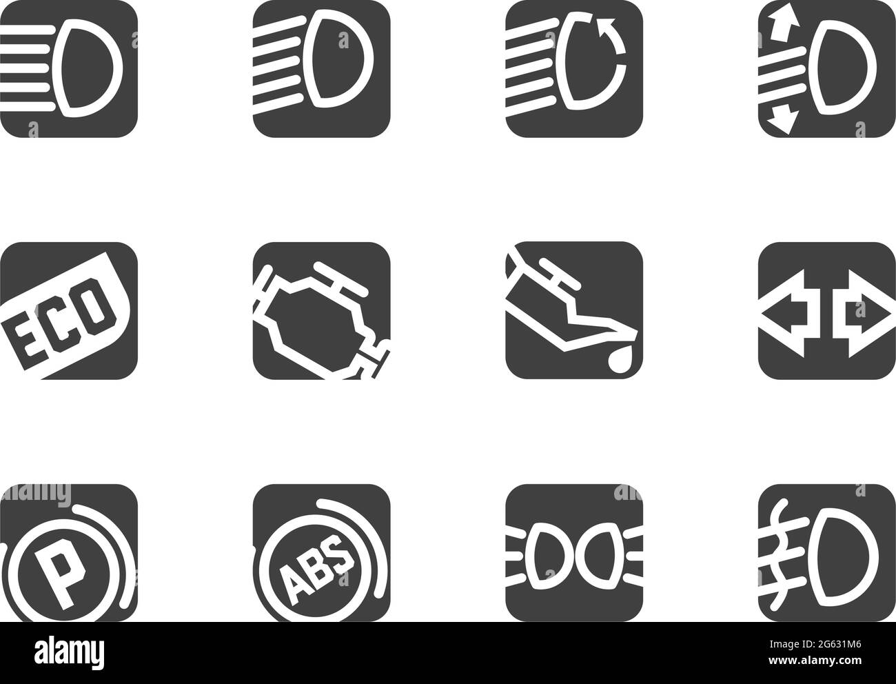Car Interface Symbols Stock Vector Image & Art Alamy