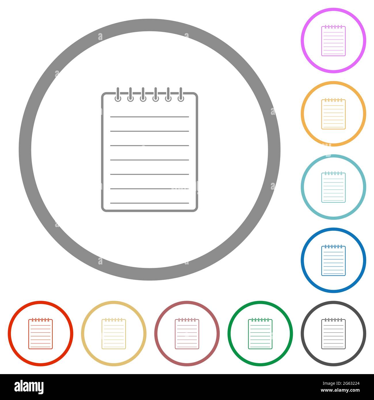 Notepad white background Stock Vector Images - Alamy