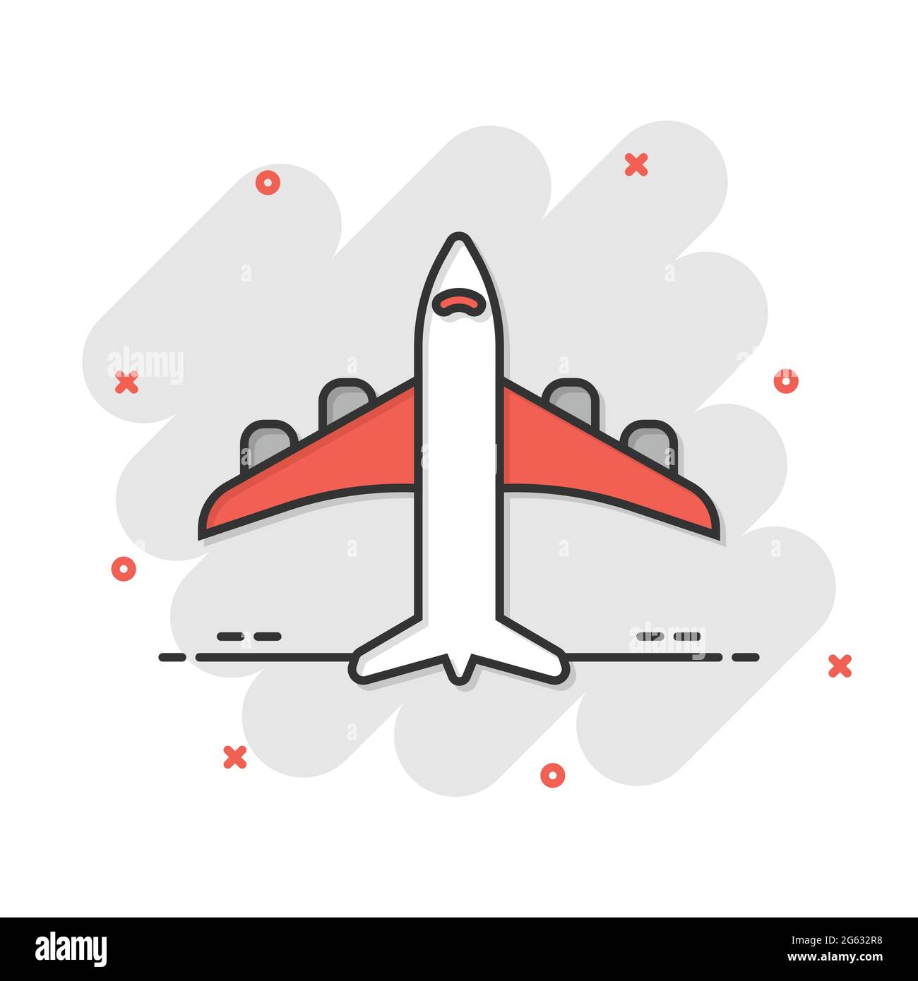 Plane icon in flat style. Airplane vector illustration on white ...
