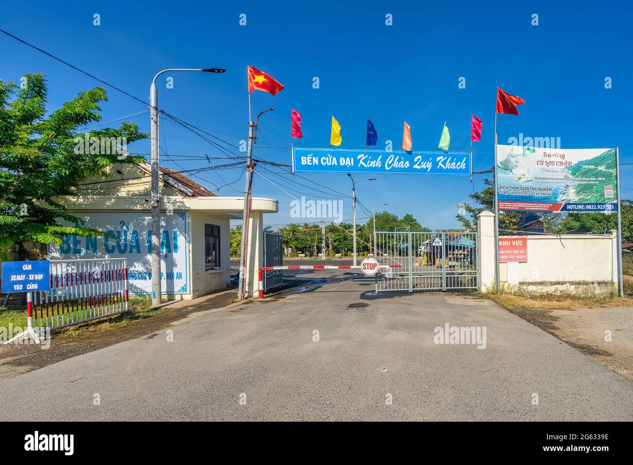 Express port of boats from Hoi An to Cu Lao Cham island near Da Nang and Hoi An, Vietnam Stock Photo