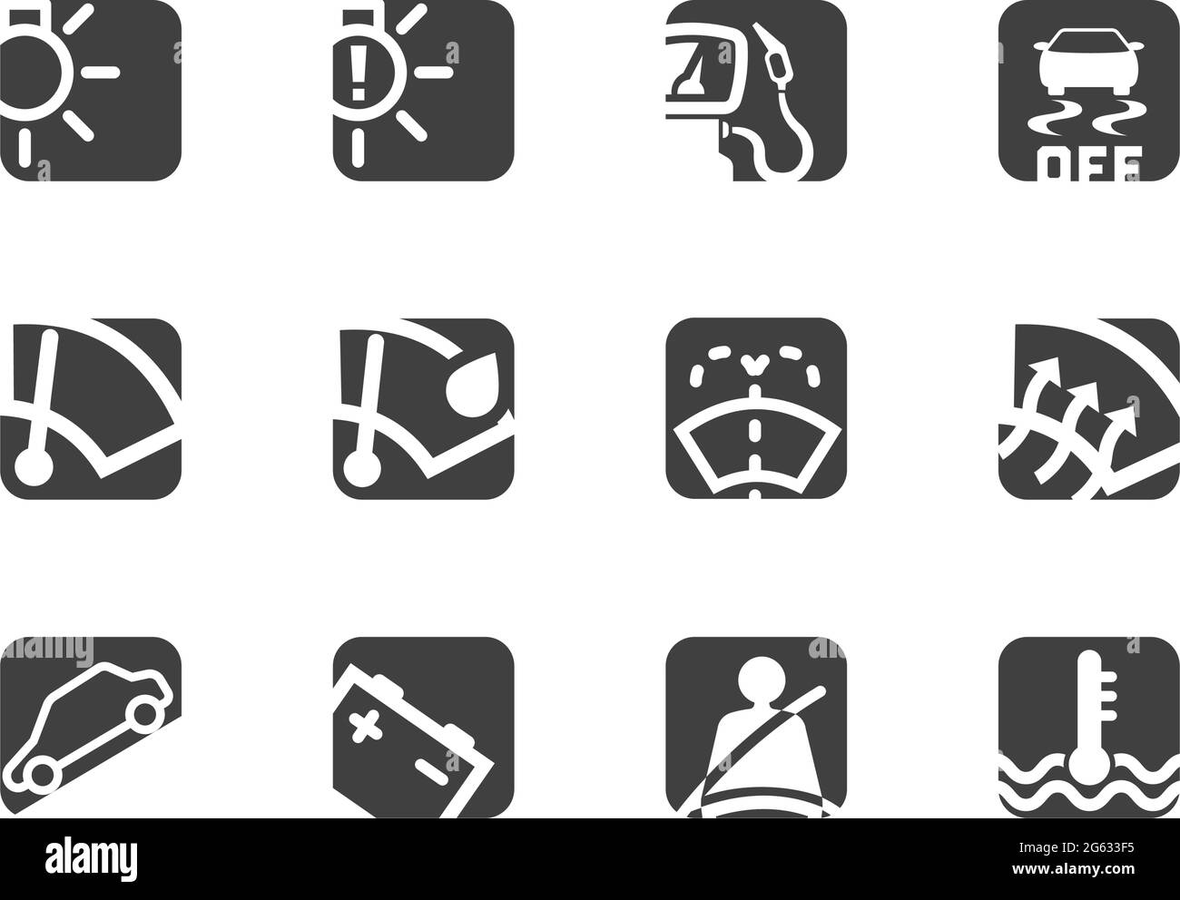 Car Interface Symbols Stock Vector Image & Art Alamy