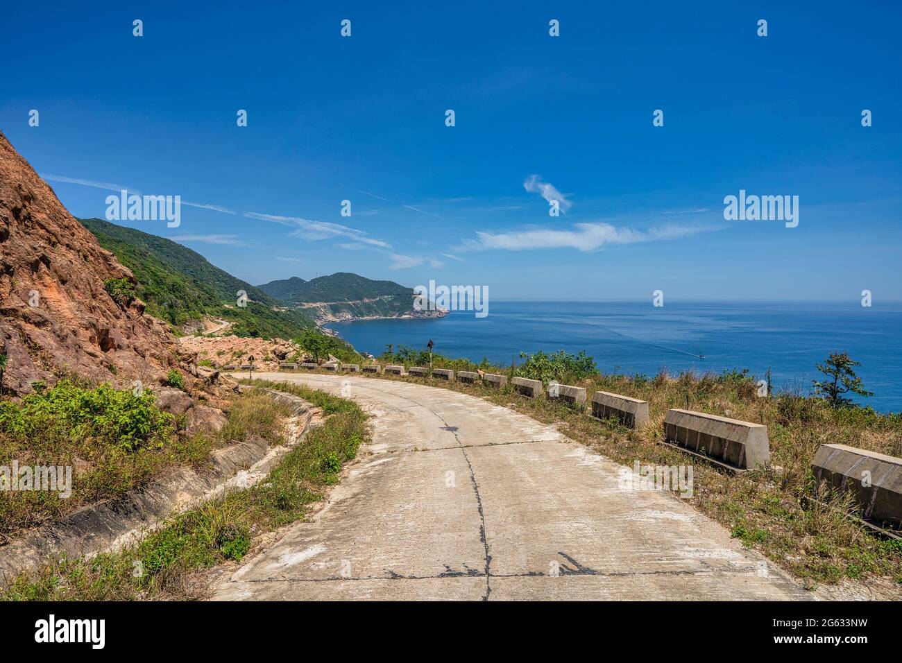 The road around the Cu Lao Cham island near Da Nang and Hoi An, Vietnam Stock Photo