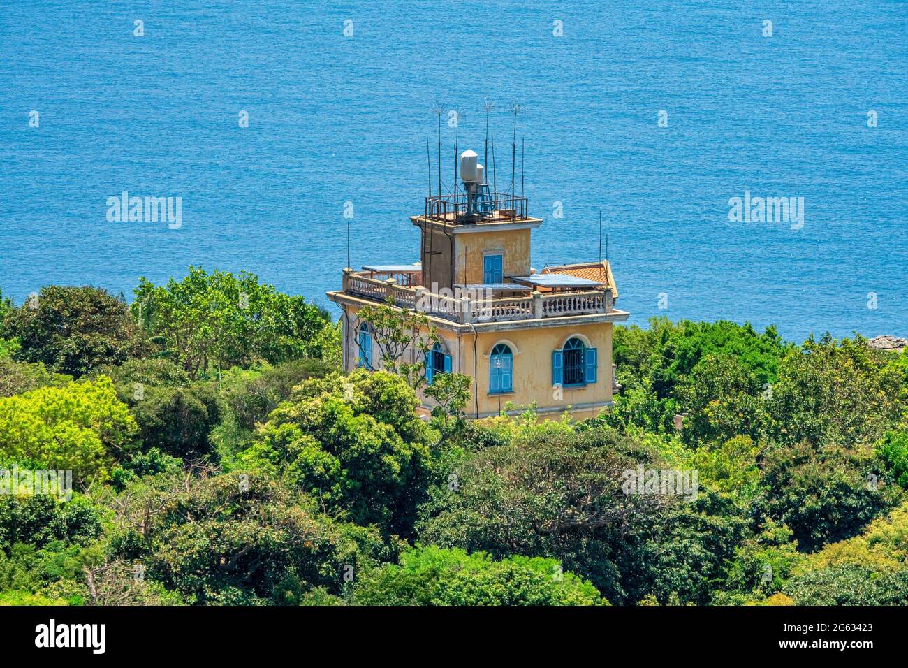 Cu Lao Cham lighthouse at CuLaoCham Island, Hoi An, Vietnam Stock Photo
