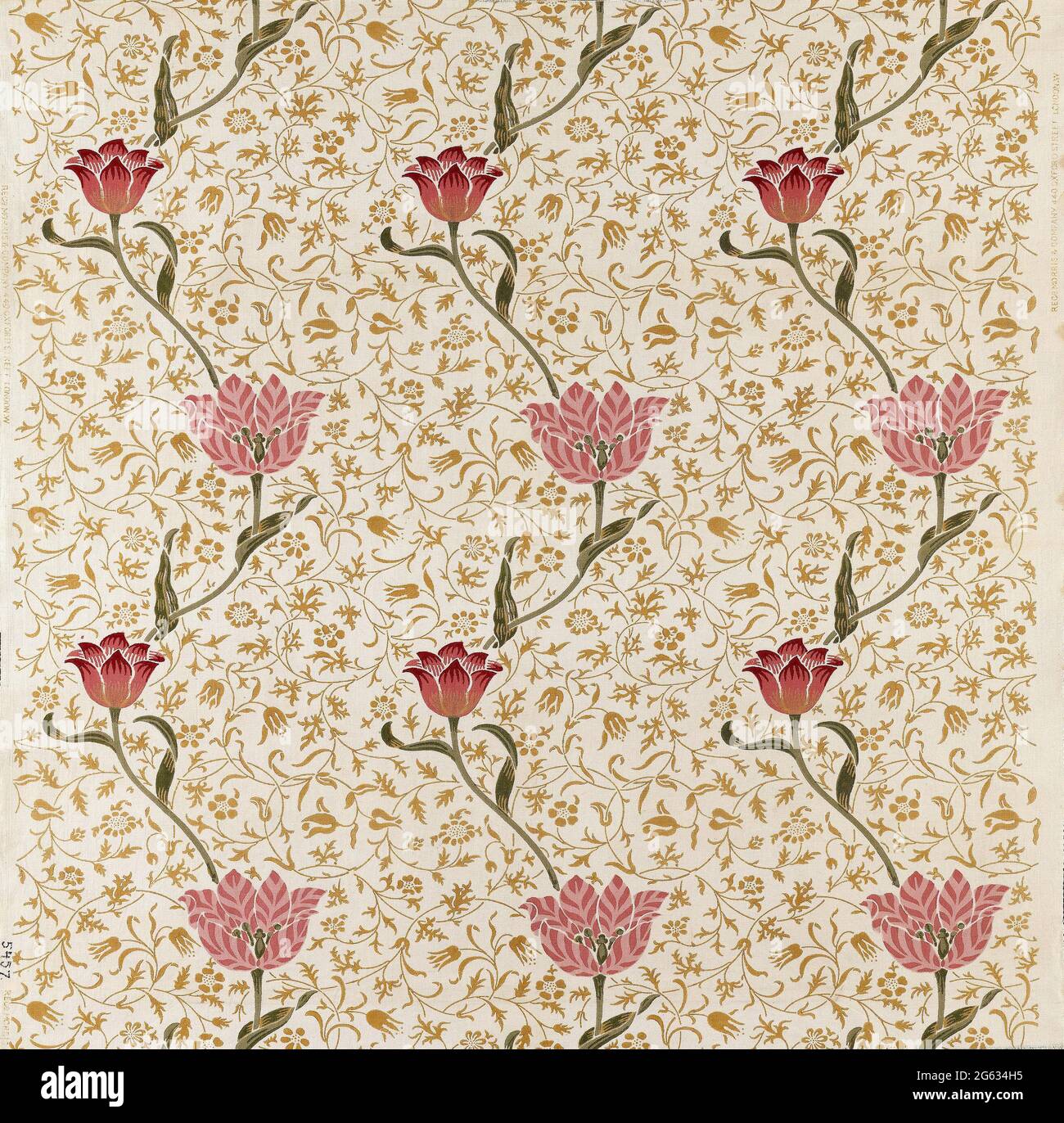 William Morris, Medway, fabric pattern, 1885 Stock Photo