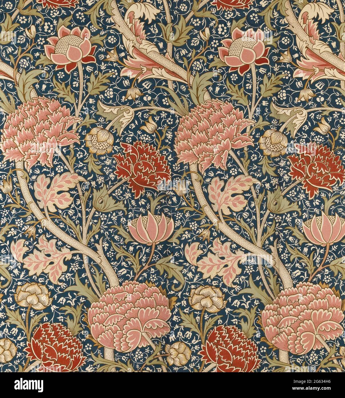 William Morris, fabric pattern, Cray, 1884 Stock Photo