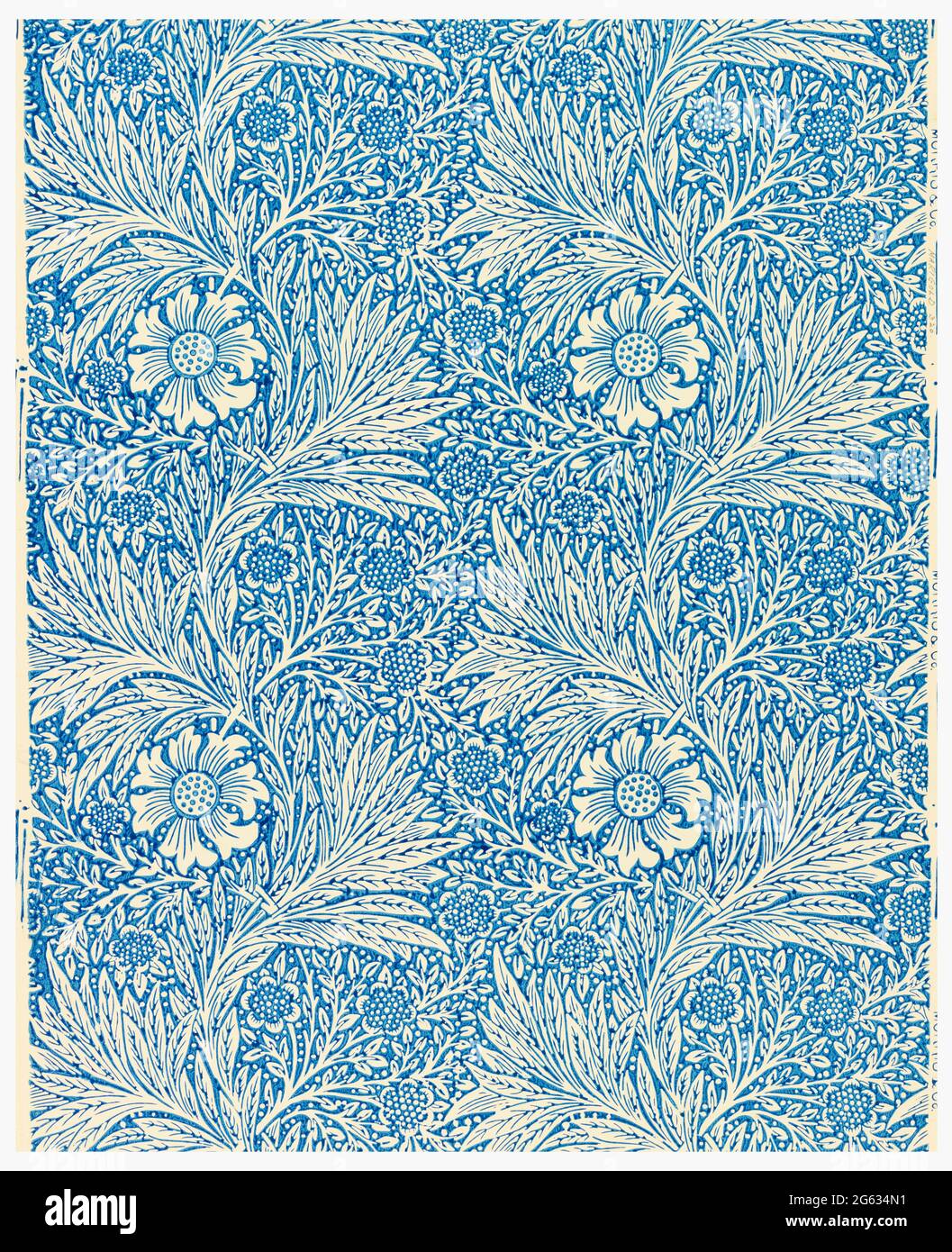 William Morris, wallpaper pattern, Marigold, 1875 Stock Photo