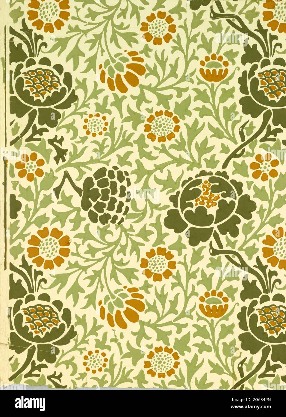 William Morris, wallpaper pattern, Grafton, 1883 Stock Photo