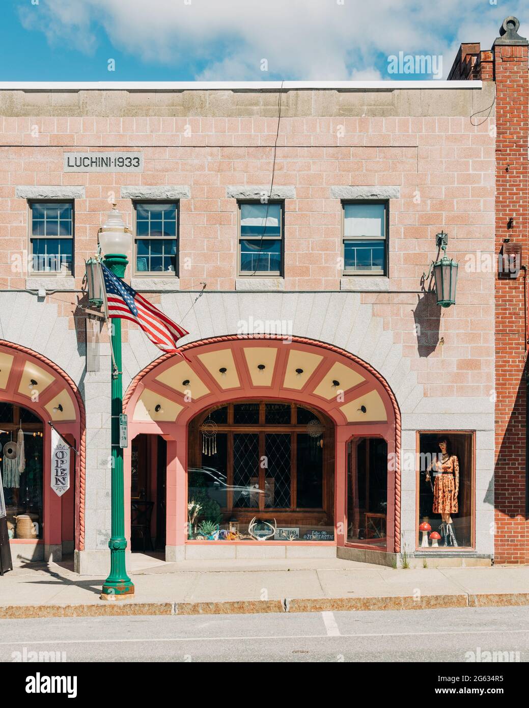 Architecture in downtown Ellsworth, Maine Stock Photo Alamy