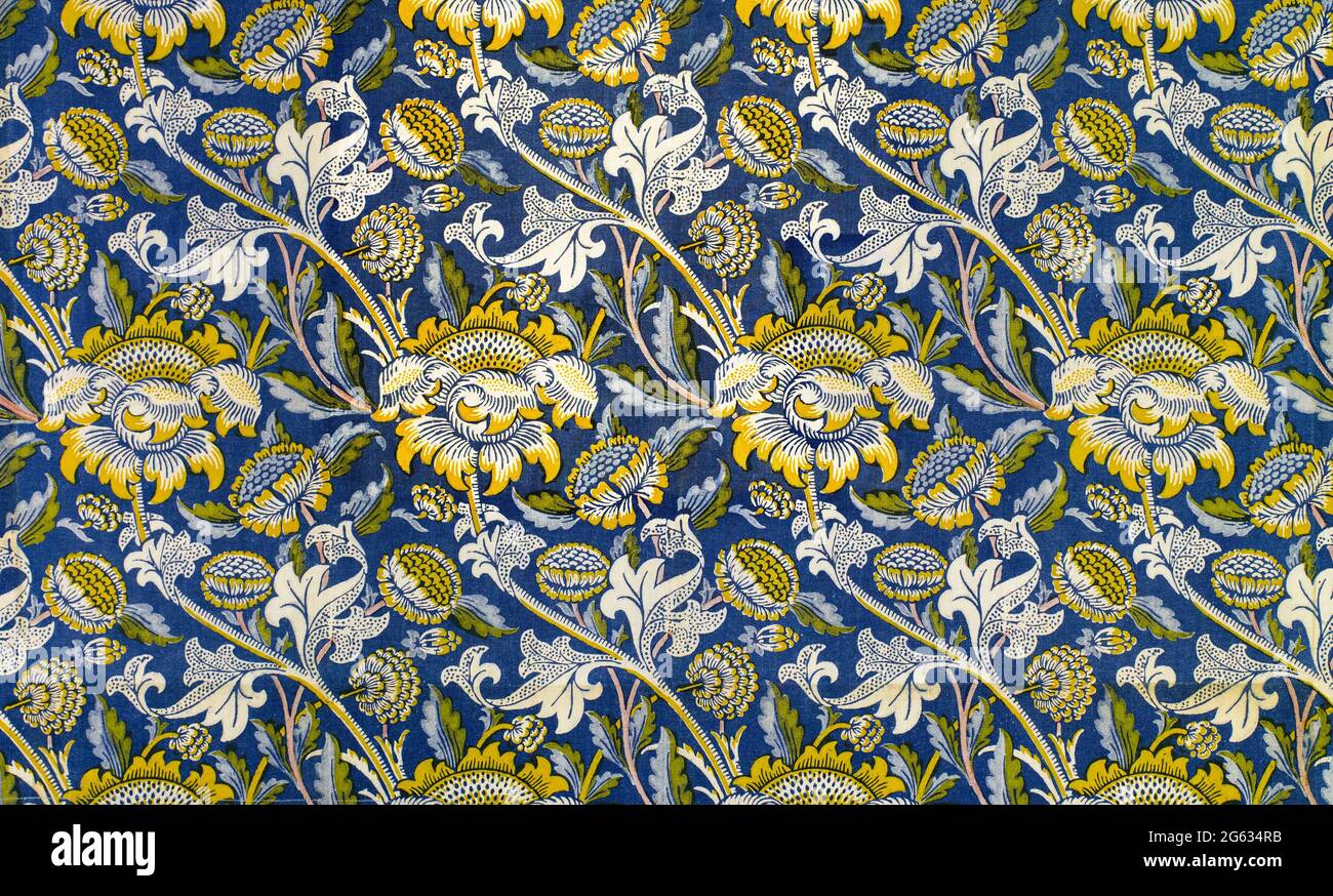 William Morris, Wey, fabric pattern, 1882-1883 Stock Photo
