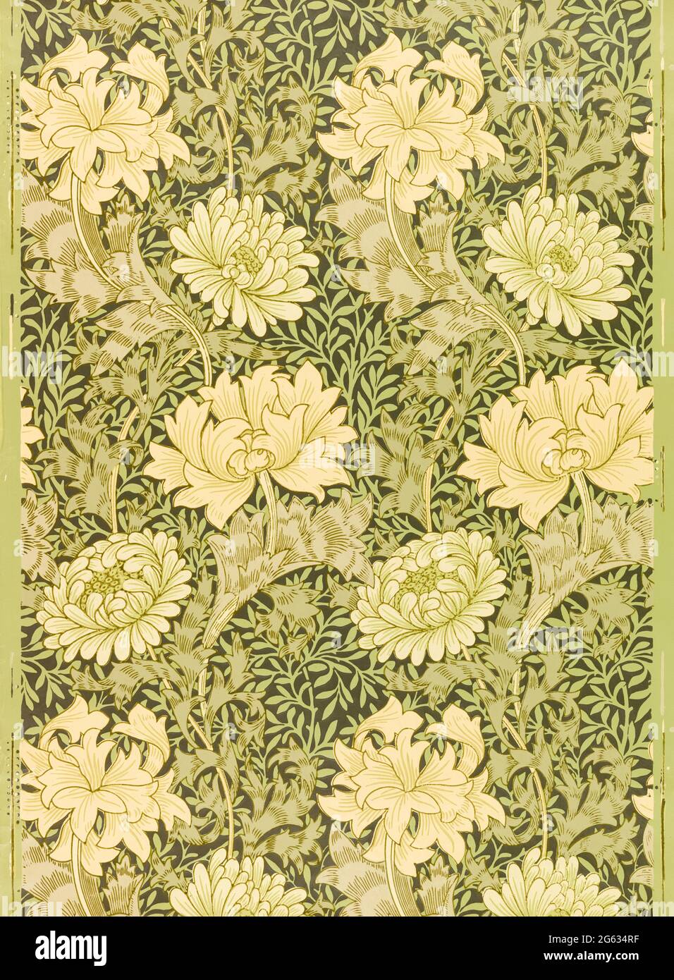 William Morris, Chrysanthemum, wallpaper pattern, 1877 Stock Photo