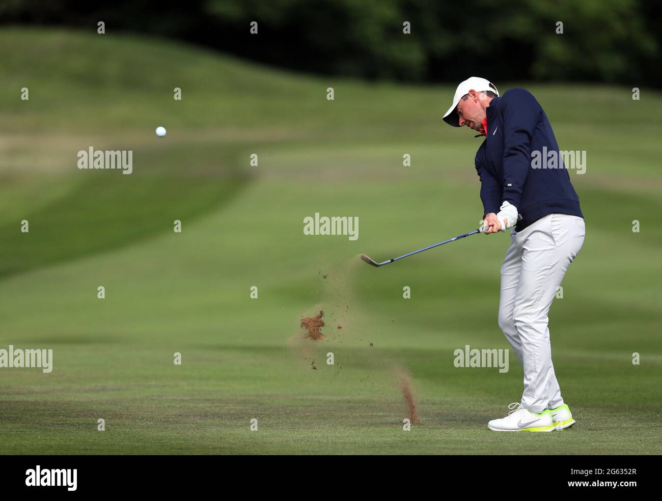 Rory McIlroy on the 16th fairway during day two of the Dubai Duty Free Irish Open at Mount
