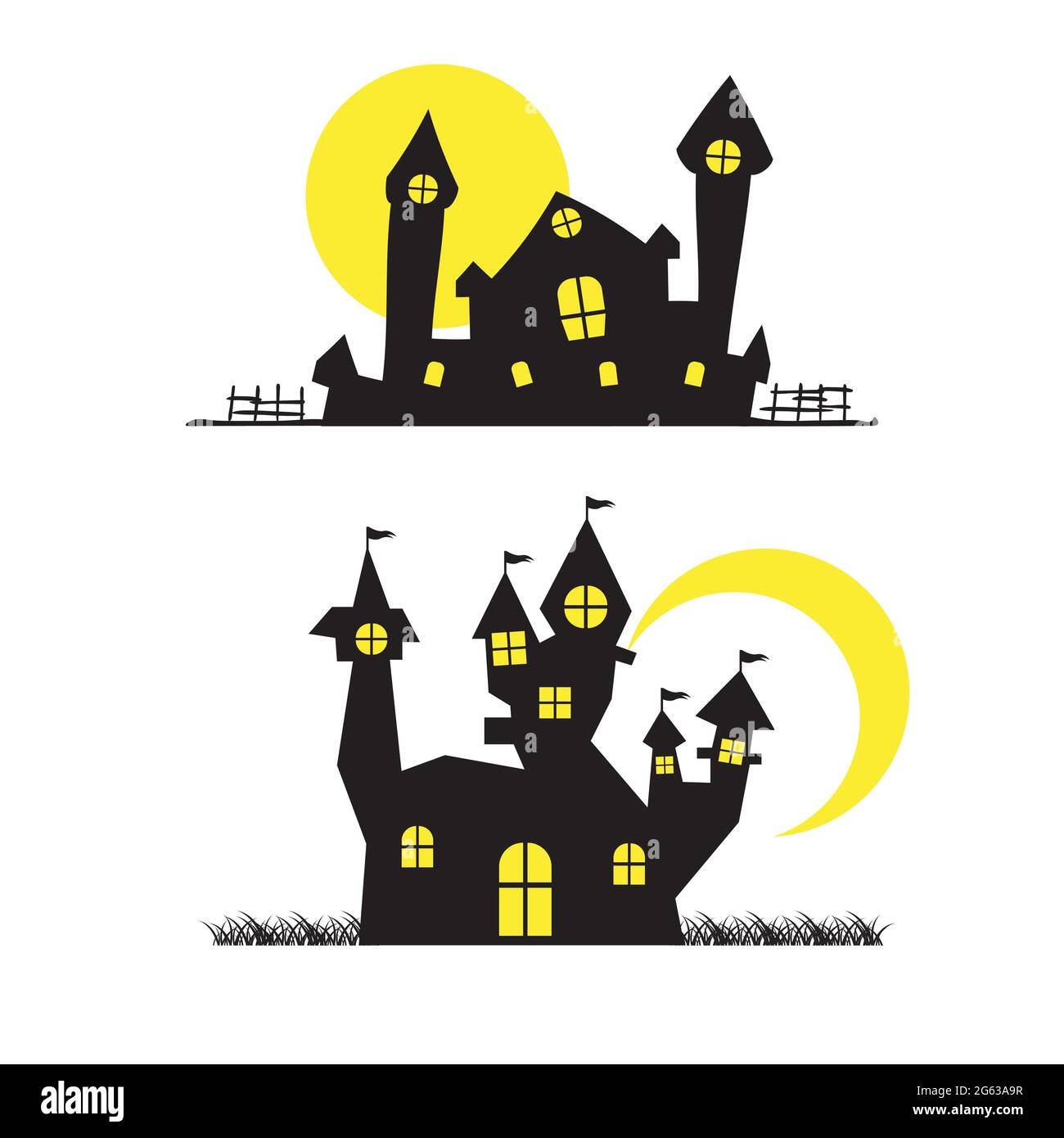 House halloween background vector illustration design template Stock Vector