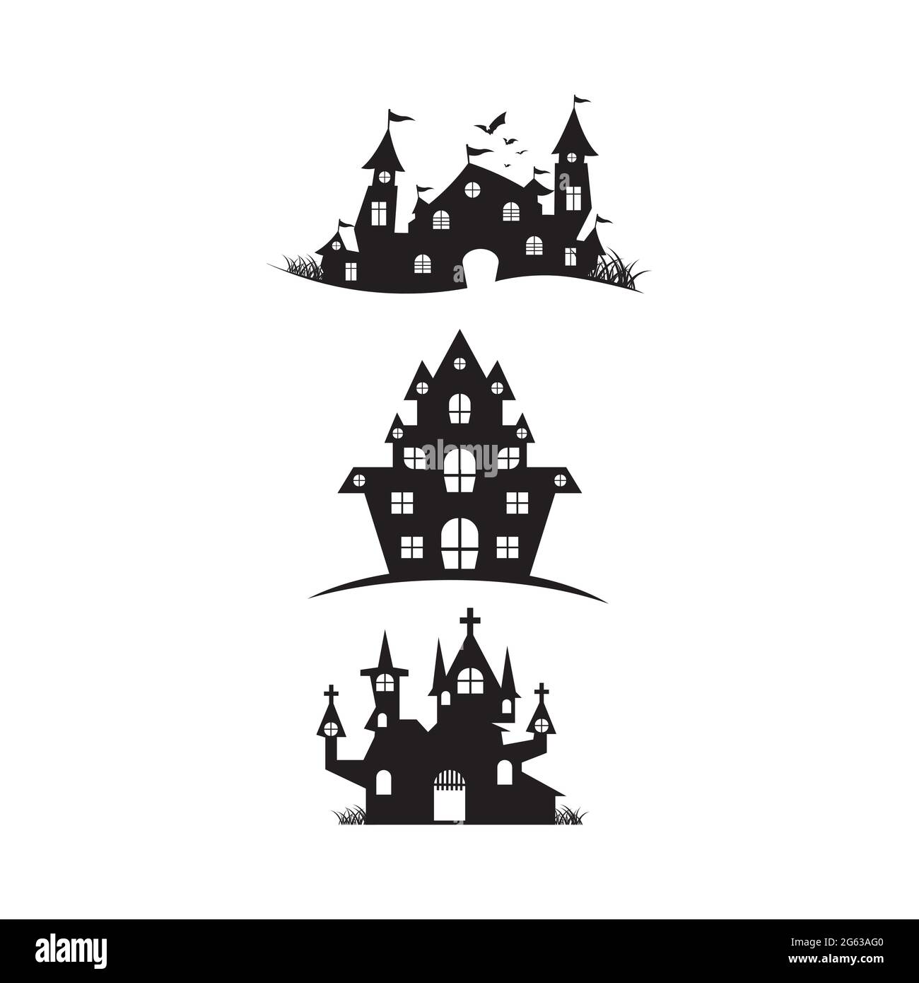 House halloween background vector illustration design template Stock Vector