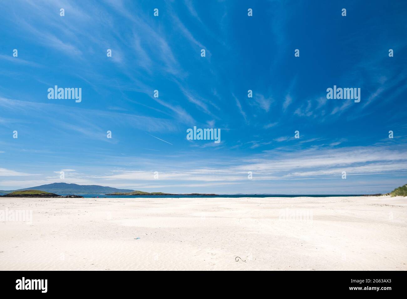Silver Strand, A378, Thallabawn, Doovilra, Louisburgh, Co. Mayo, Ireland Stock Photo