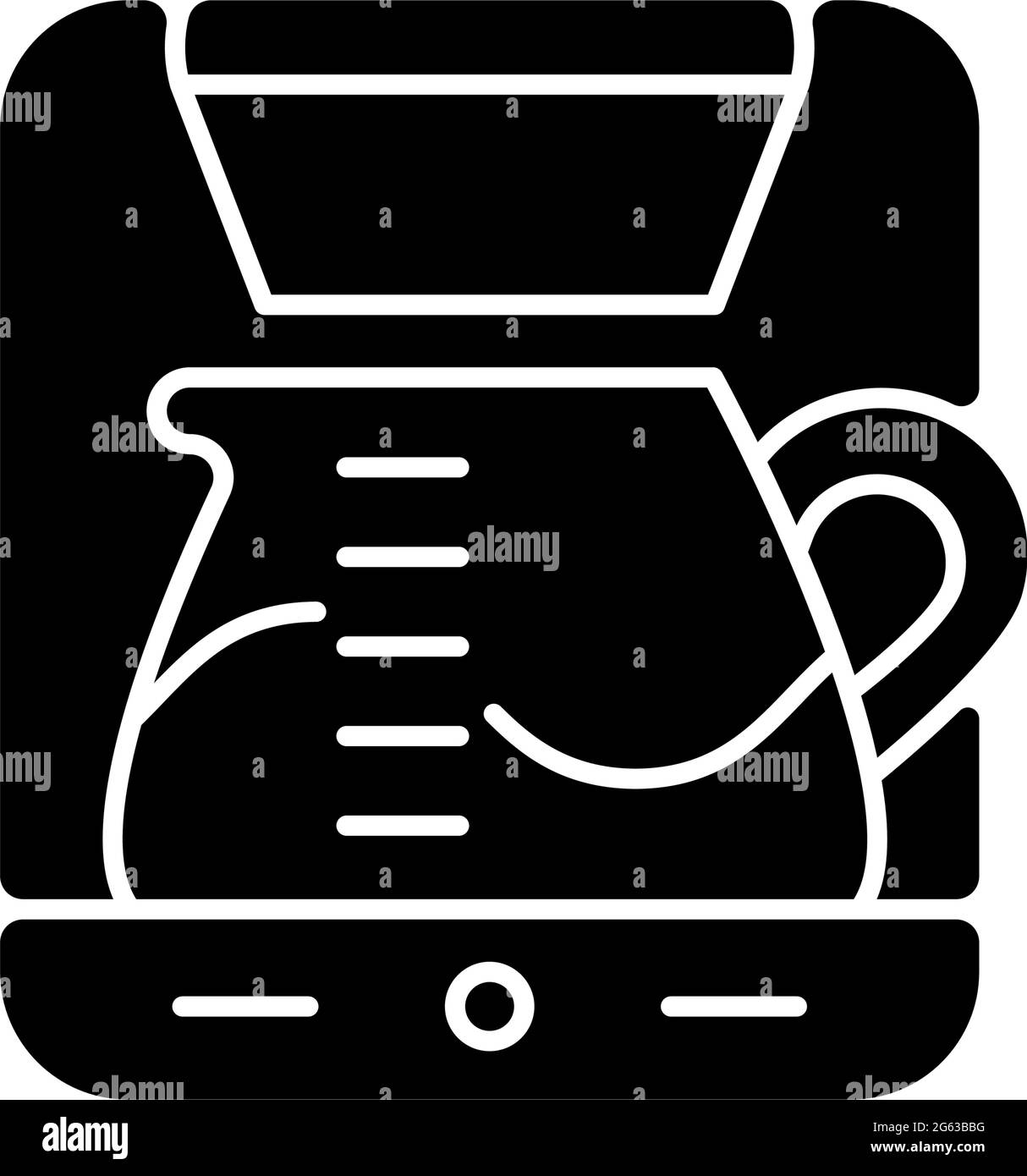Drip machine black glyph icon Stock Vector