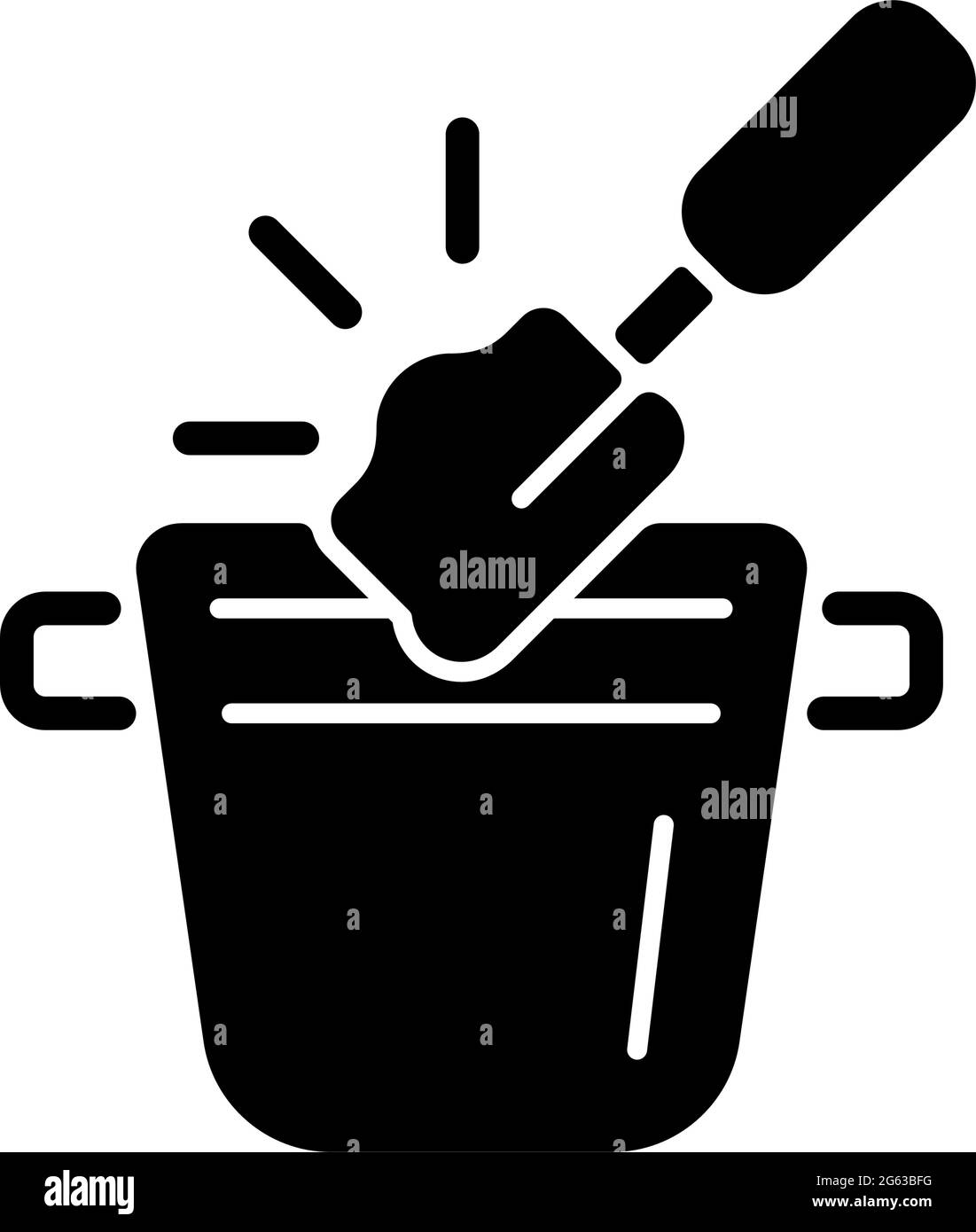 Coffee knock box black glyph icon Stock Vector