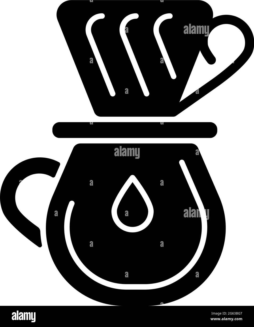 Drip coffee black glyph icon Stock Vector Image & Art Alamy