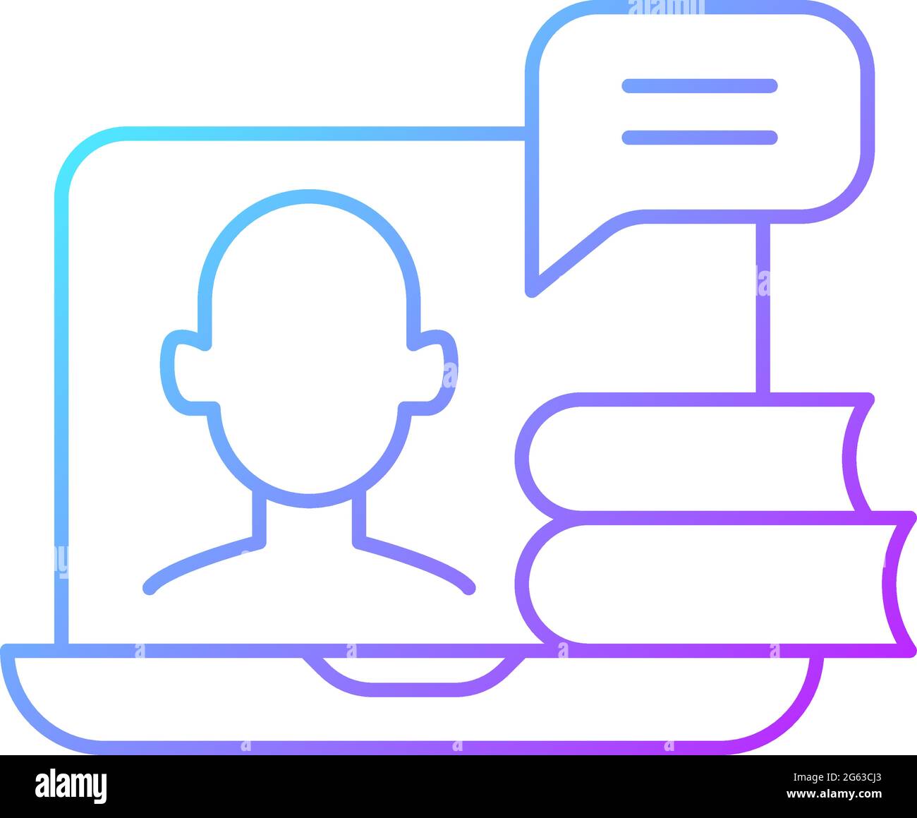 Webinars gradient linear vector icon Stock Vector