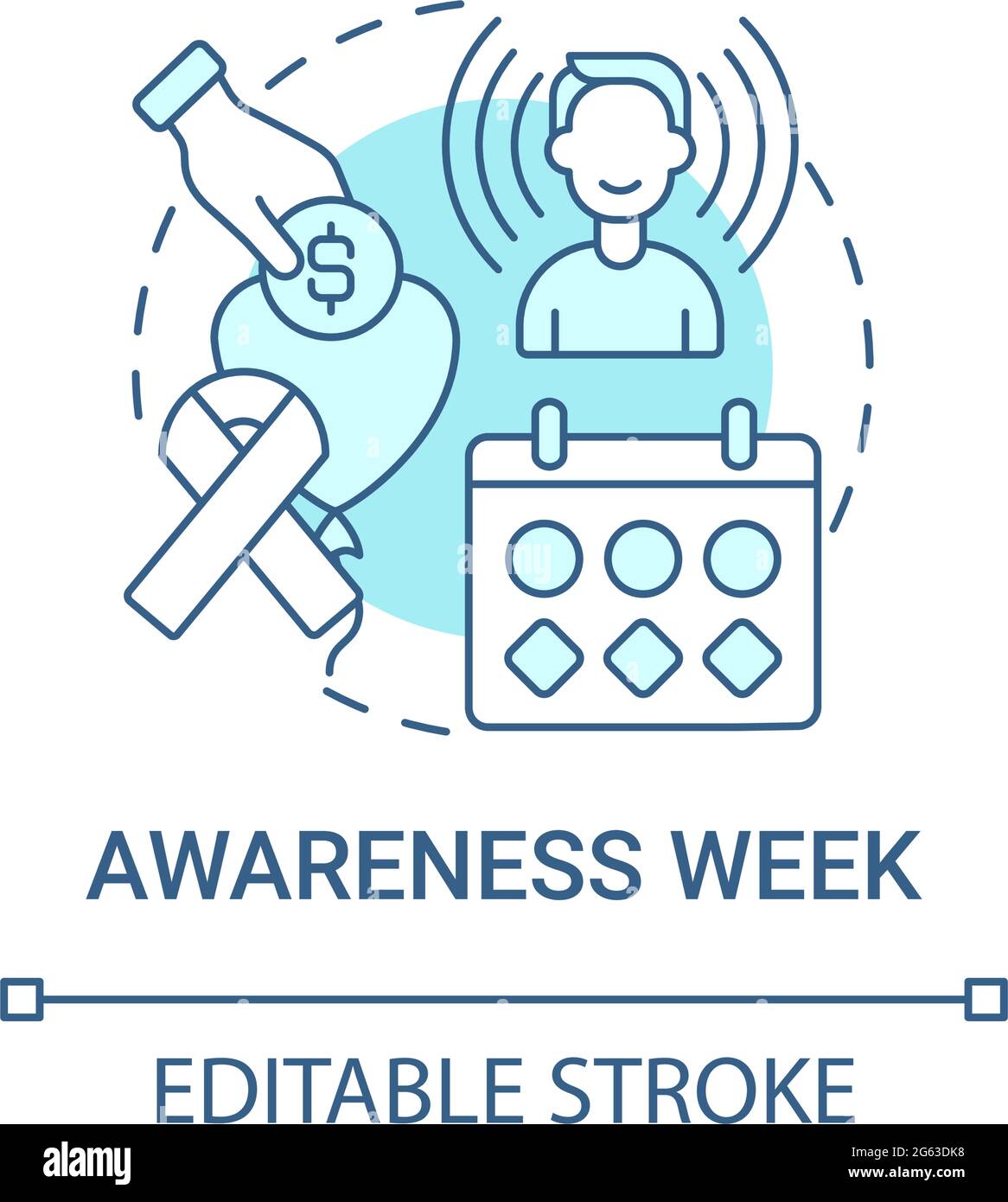 Awareness week fundraiser concept icon Stock Vector Image & Art Alamy