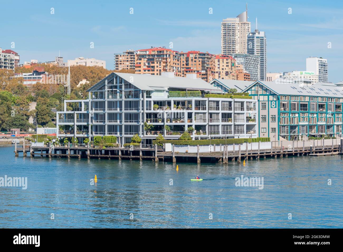 Wharf 8, now a hotel and apartments, is one of the Finger Wharves