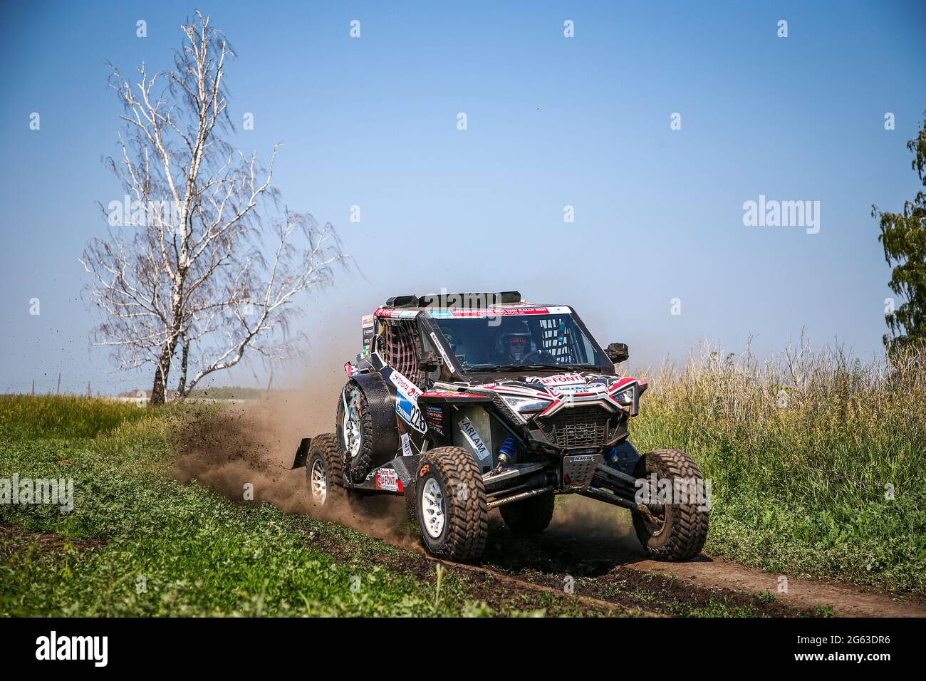 Novosibirsk, Russie. 02nd July, 2021. 228 Gaspari Enrico (ita), Salvatore Massimo (ita), Xtreme Plus, Polaris RZR 900 EB4, action during the Silk Way Rally 2021's 1st stage between Omsk and Novosibirsk, in Russia on July 02, 2021 - Photo Julien Delfosse/DPPI Credit: DPPI Media/Alamy Live News Stock Photo