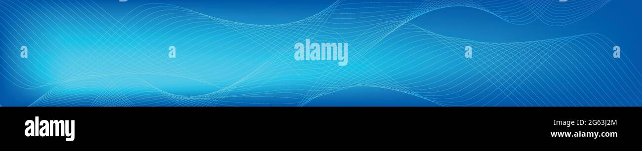Abstract blue panoramic background made of triangles - Vector illustration Stock Vector