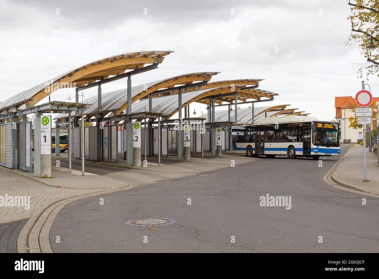Wernigerode Bus station Stock Photo