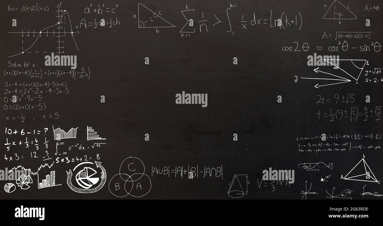 Chalkboard with math equations hires stock photography and images Alamy