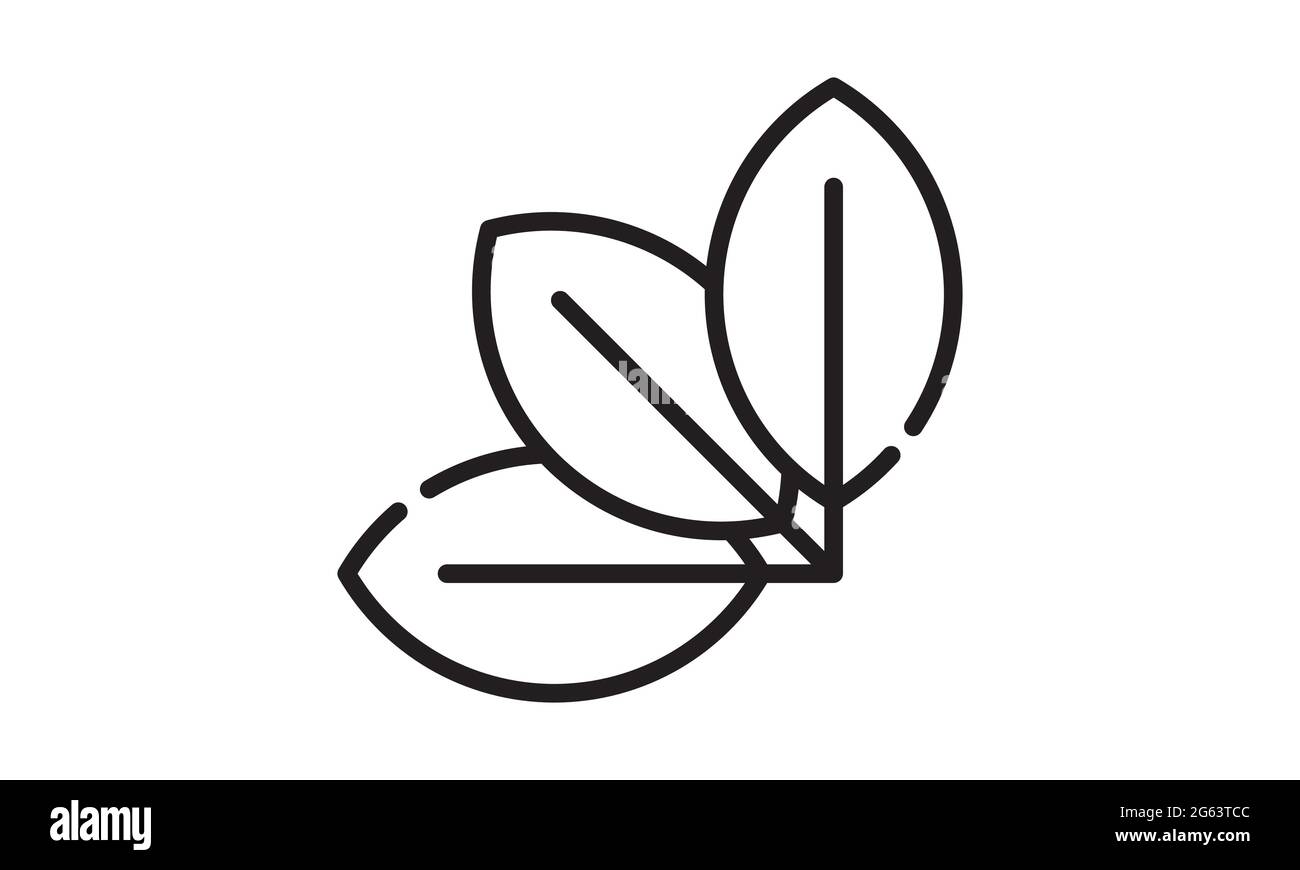 Leaves icon flat style vector illustration Stock Vector Image & Art - Alamy