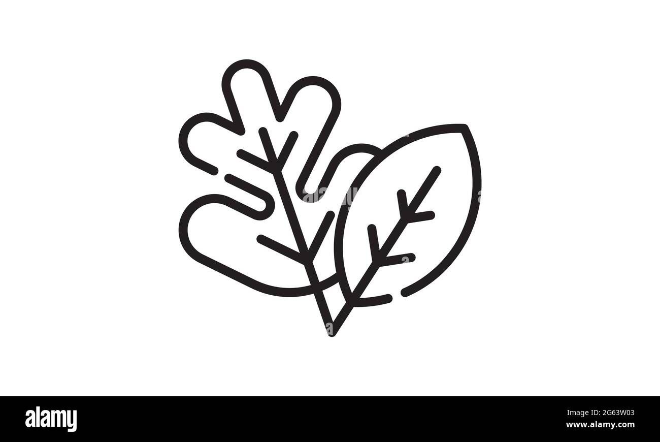Leaves icon flat style vector illustration Stock Vector Image & Art - Alamy