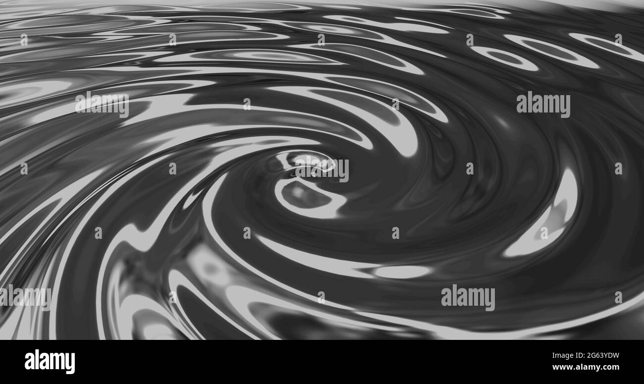 Image of 3d metallic silver grey liquid swirling and flowing smoothly Stock Photo