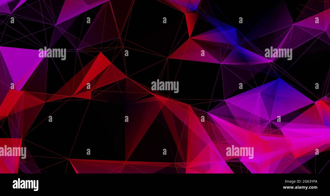 Multicolored geometrical shapes against black background Stock Photo