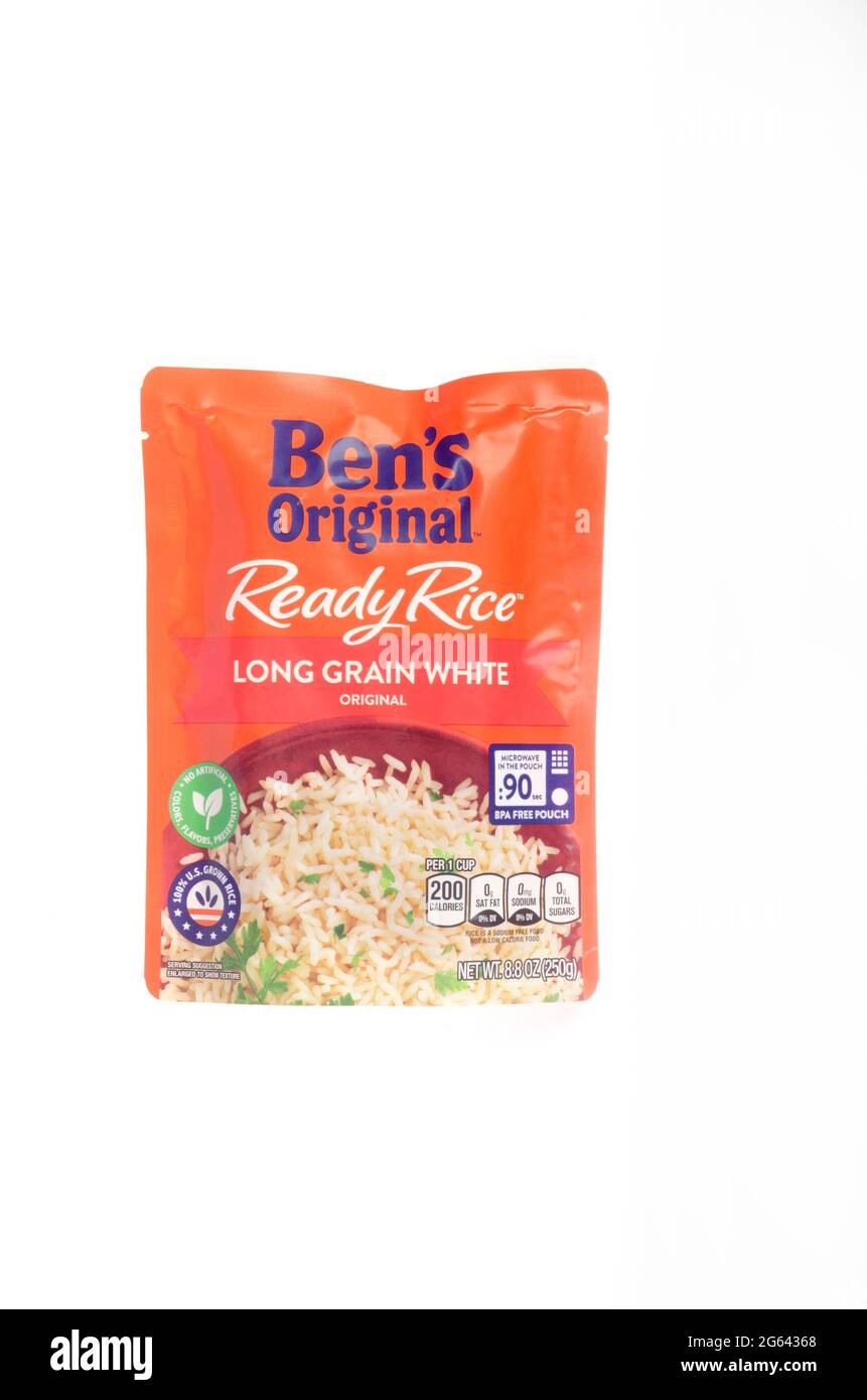 New Ben's Original Ready Rice Pouch Stock Photo