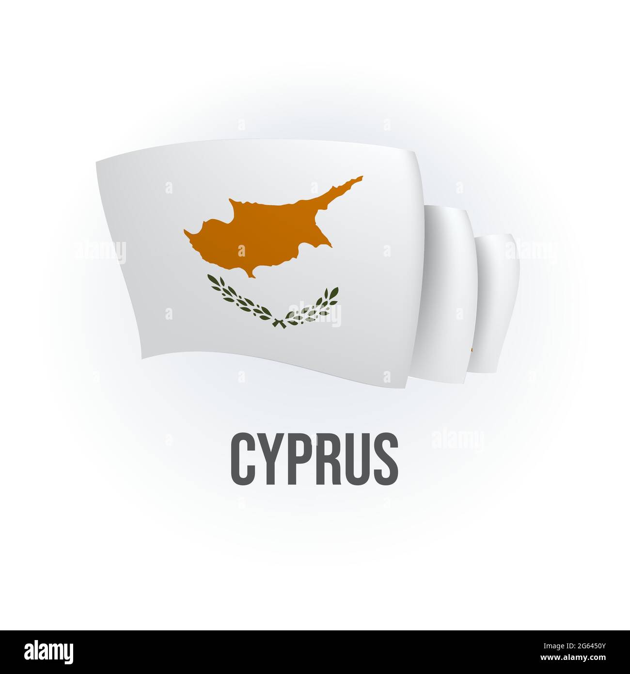 Vector Flag Of Cyprus Cypriot Waving Flag Vector Illustration Stock