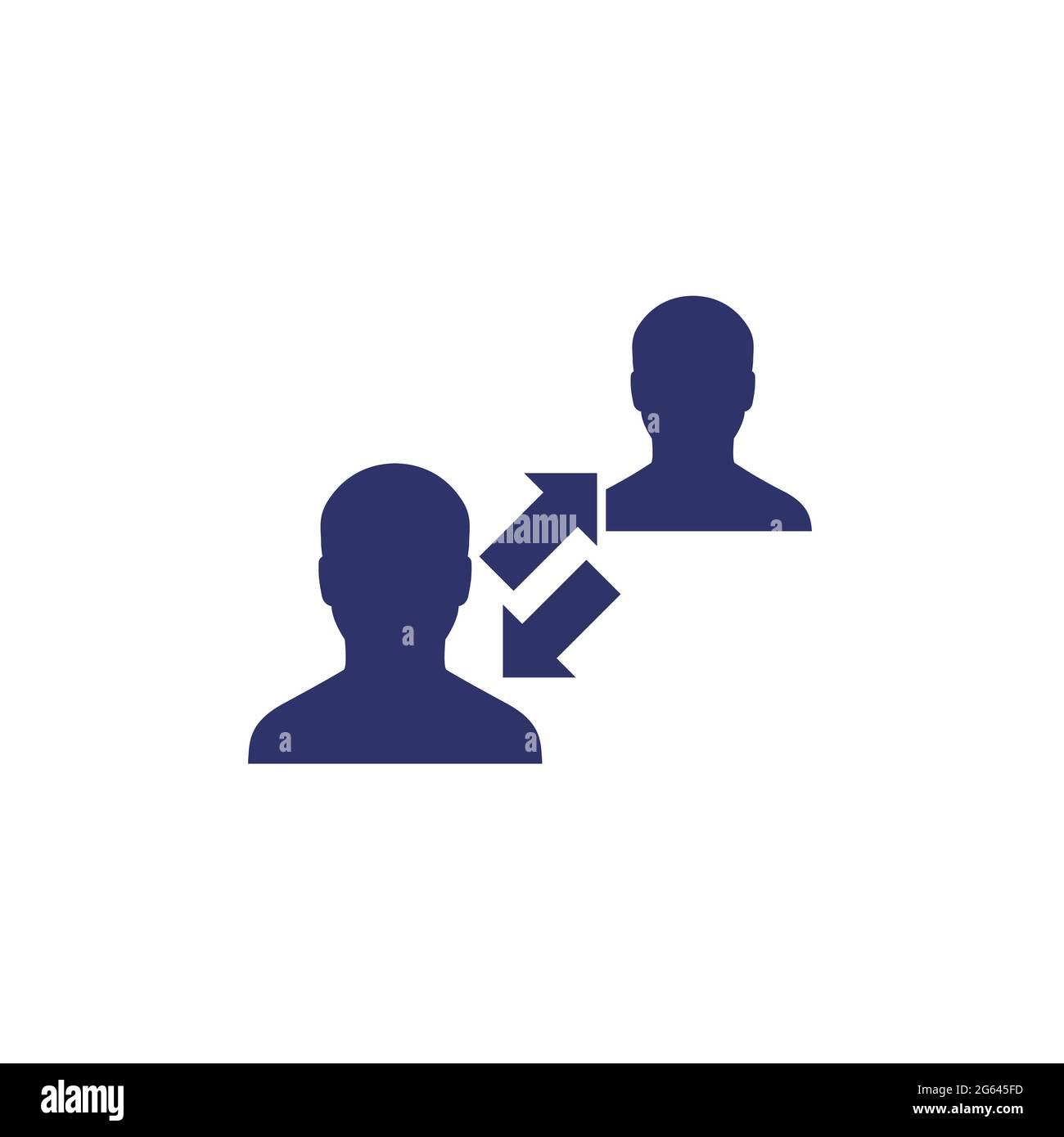 Social distance icon with people, vector sign Stock Vector Image & Art ...