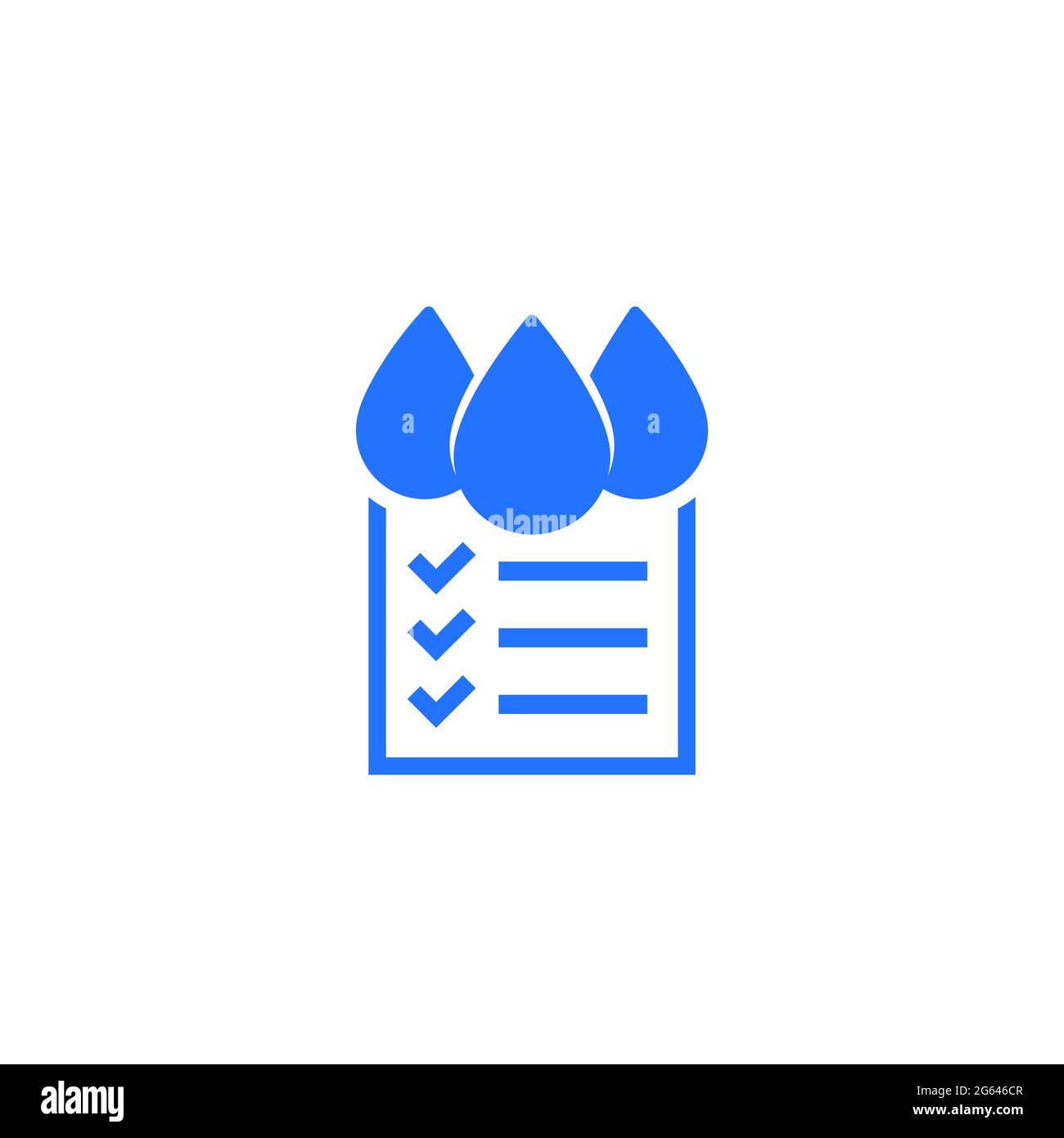 Water quality check icon on white Stock Vector Image & Art Alamy