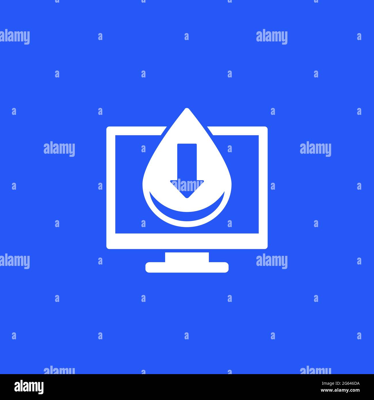 low water level icon with a monitor Stock Vector Image & Art - Alamy