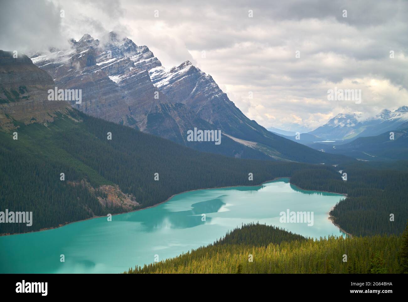 Peyto Lake Banff National Park. High angle view of Peyto Lake in Banff ...
