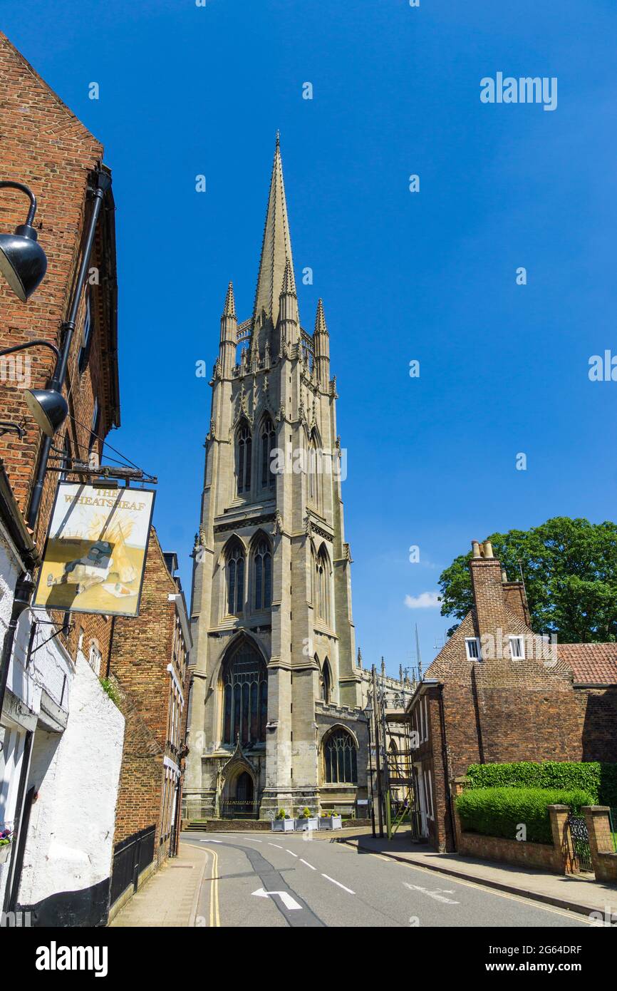 St James church spire Louth Lincolnshire 2021 Stock Photo