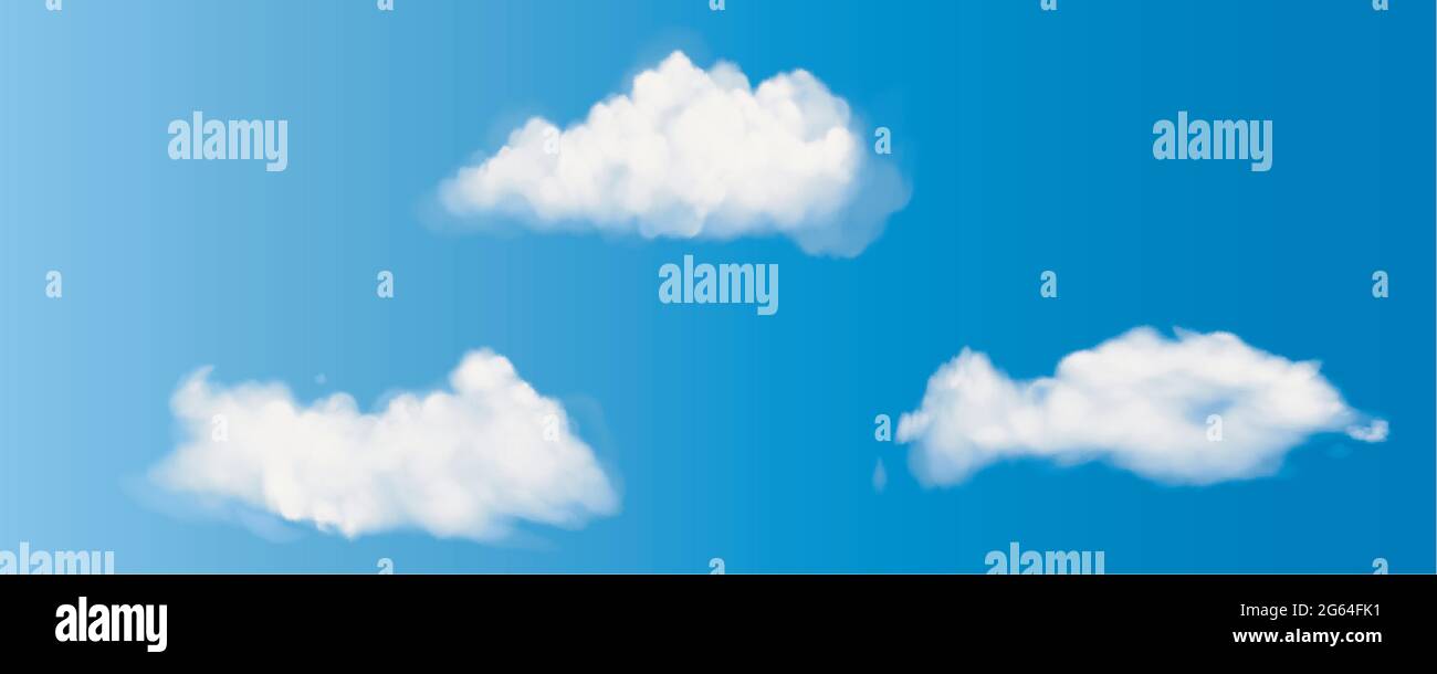 Blue sky with clouds vector vectors hi-res stock photography and images ...