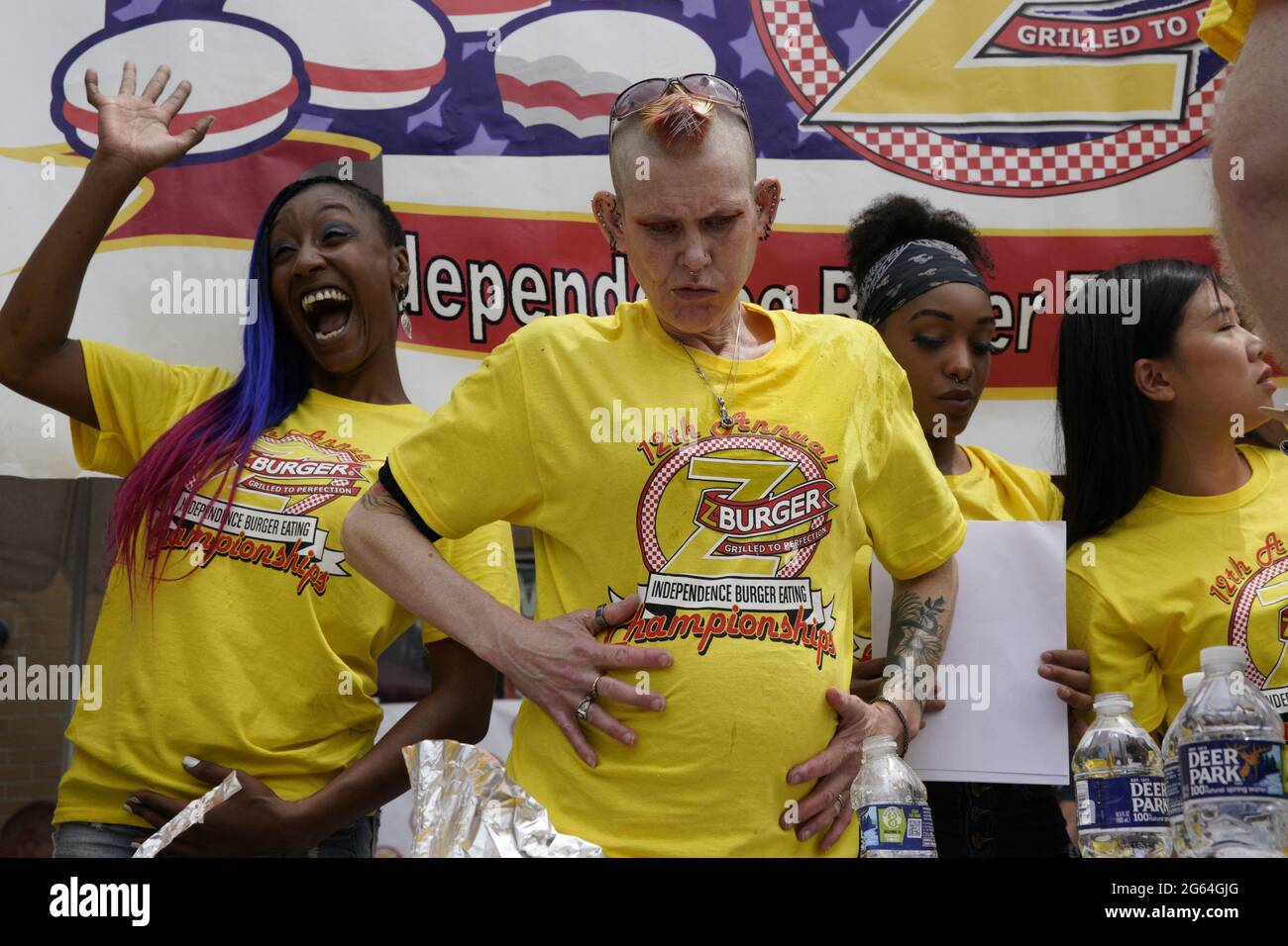 Molly Schuyler, the 2020 champion from Maryland, reacts after winning Z Burger's Annual