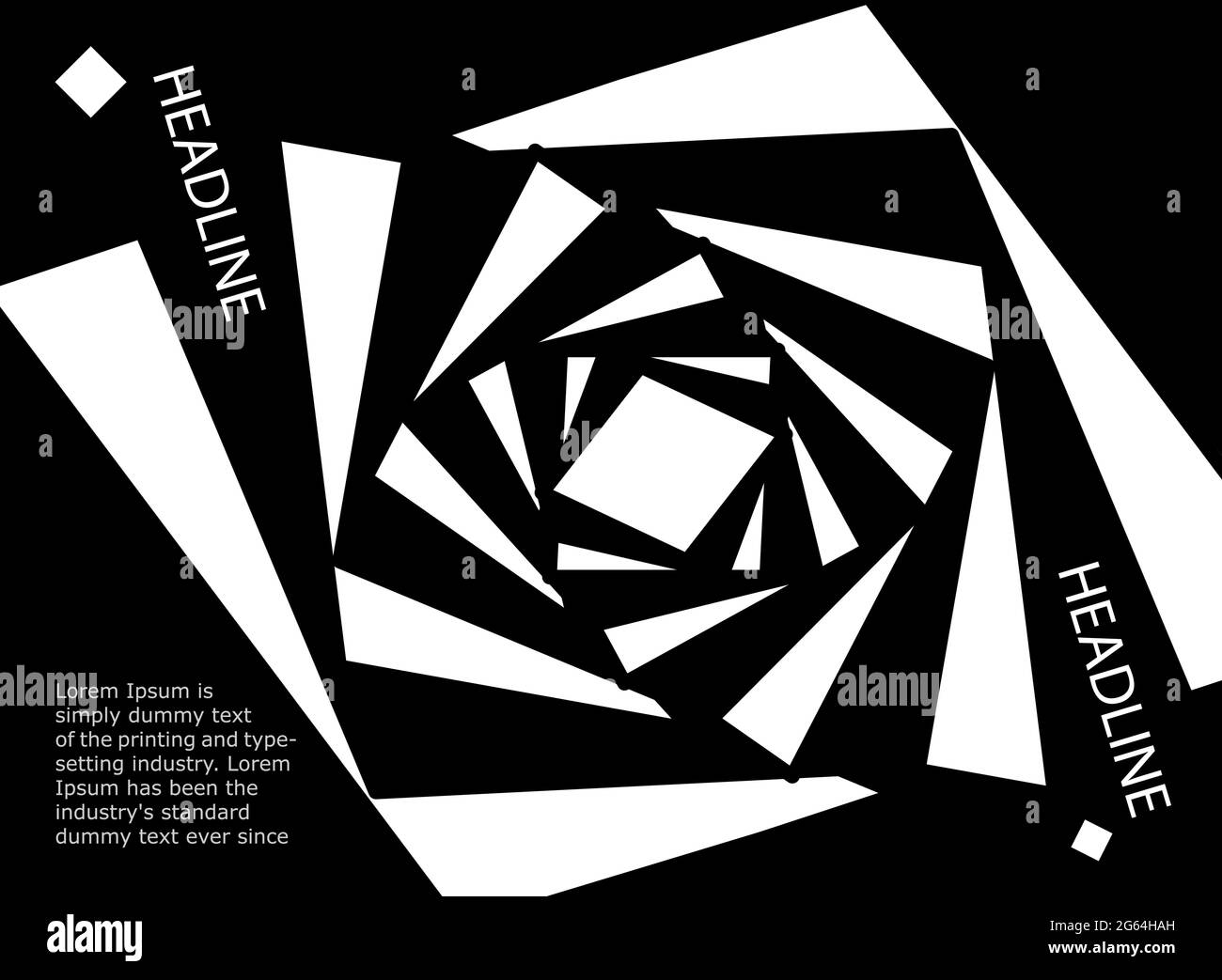 Black and white abstract line. Vector illustration of monochrome ...