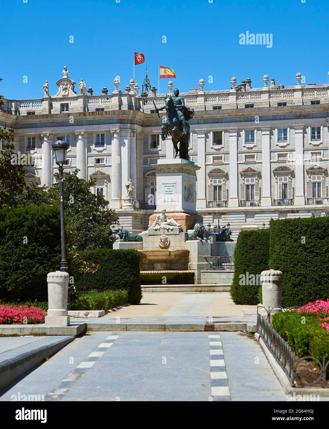 Plaza de Oriente Square. Madrid, Spain. Stock Photo