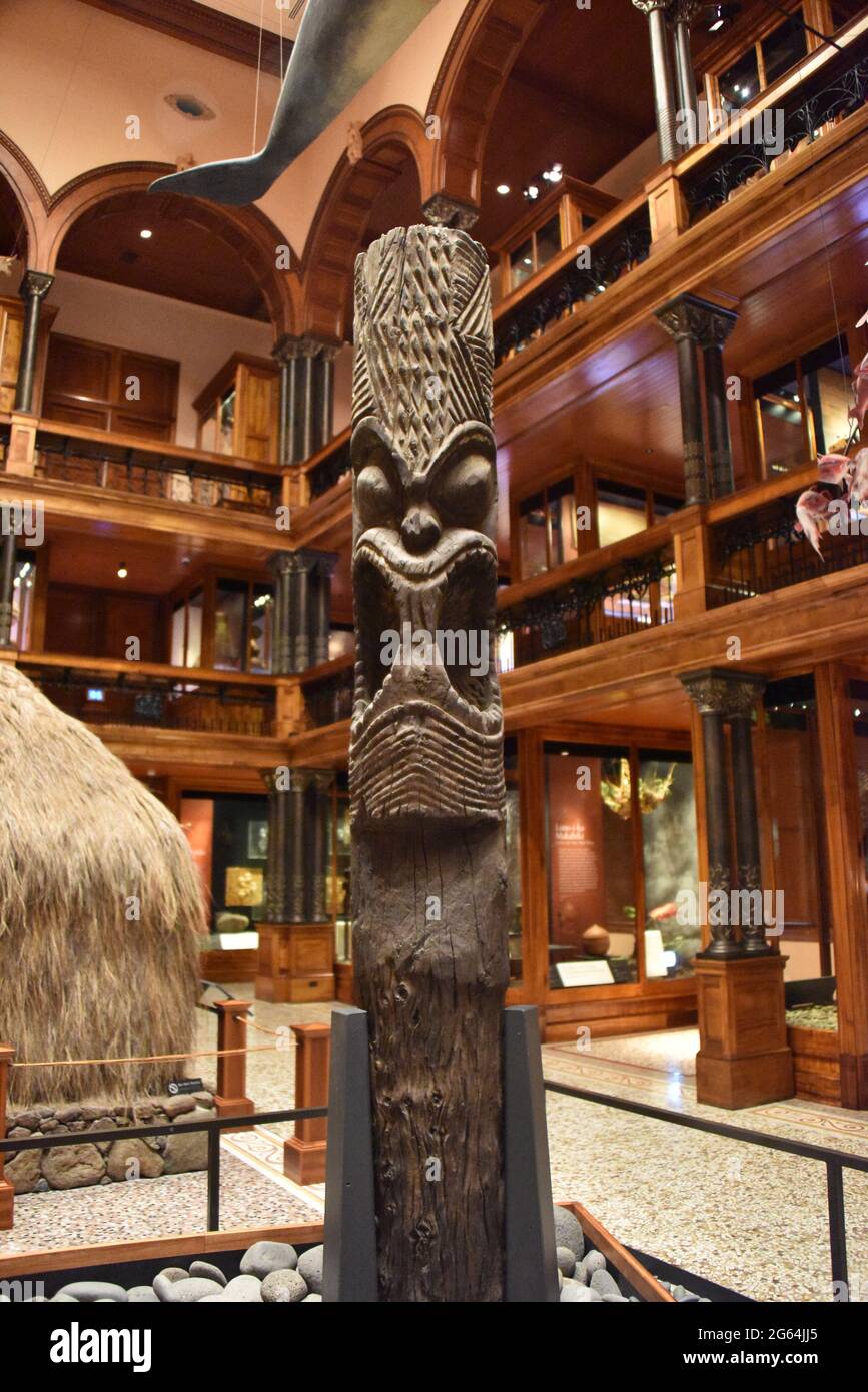 Oahu, Hawaii. U.S.A. 6/9/2021. (Ambient light/flash) Bishop Museum 1889. World-class collection of Hawaiian and Pacific Cultures. Stock Photo