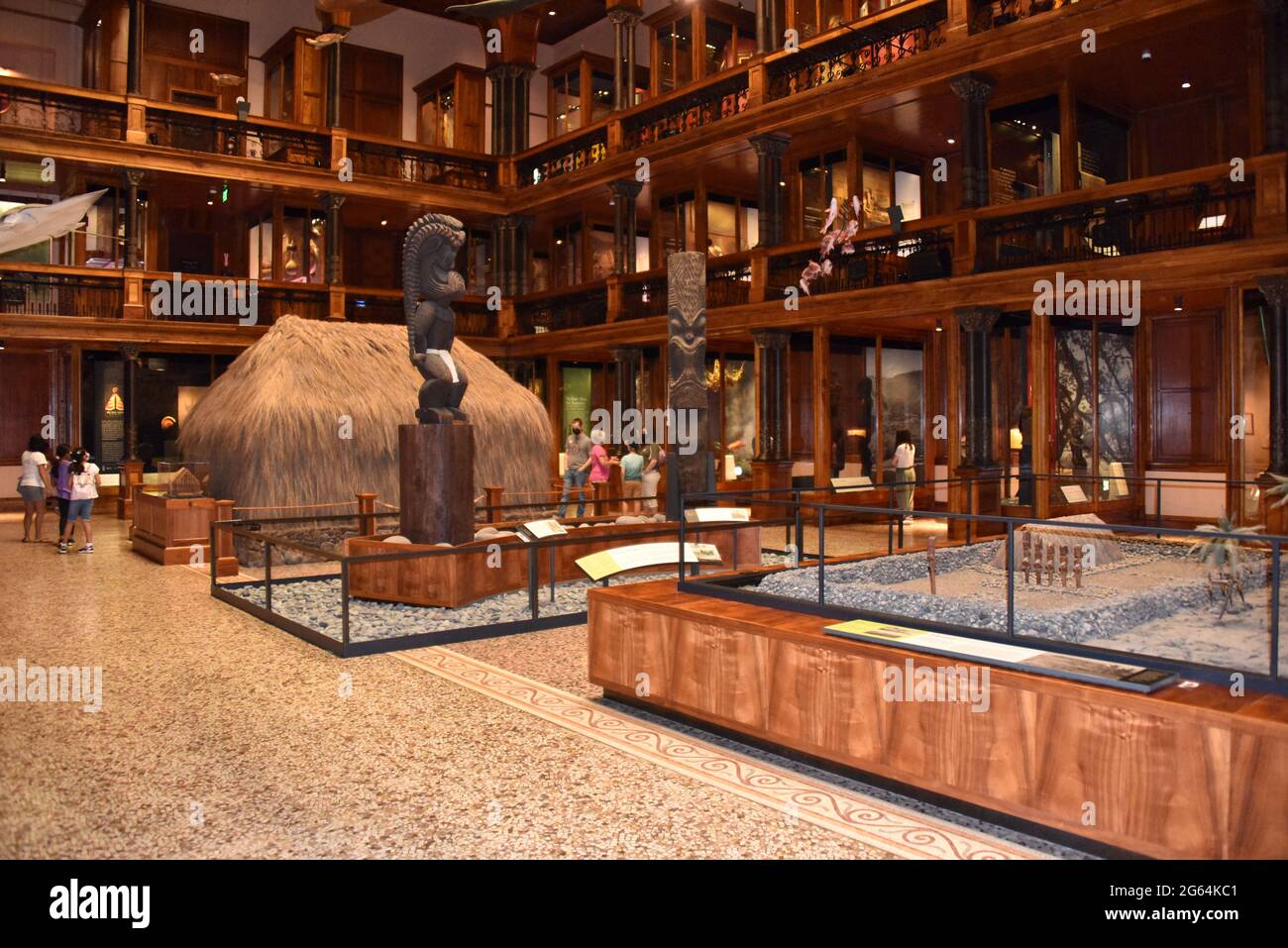 Oahu, Hawaii. U.S.A. 6/9/2021. (Ambient light/flash) Bishop Museum 1889. World-class collection of Hawaiian and Pacific Cultures. Stock Photo