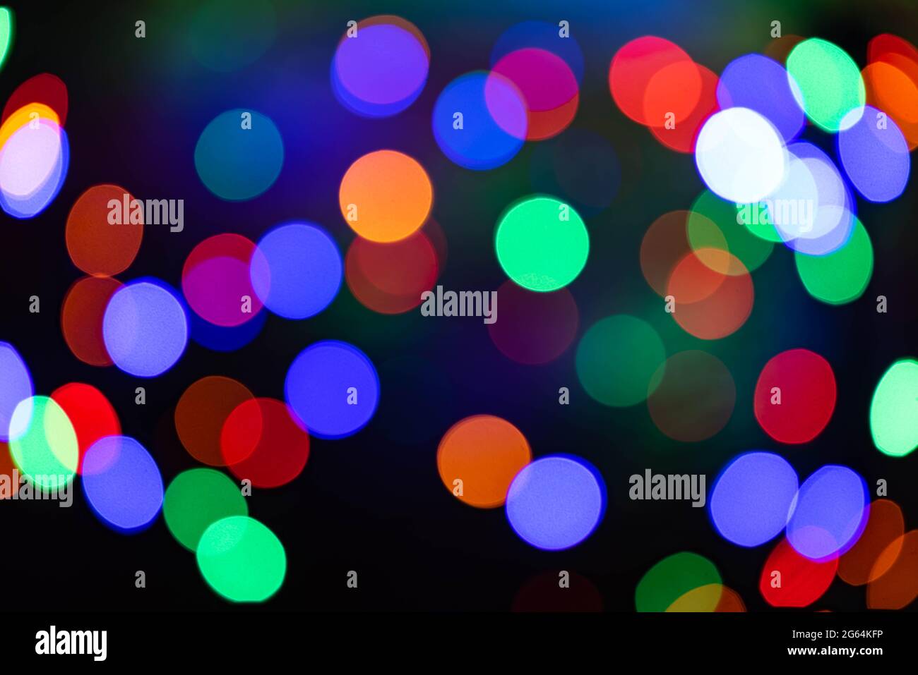 multicolored Bokeh balls abstract defocused back ground Stock Photo