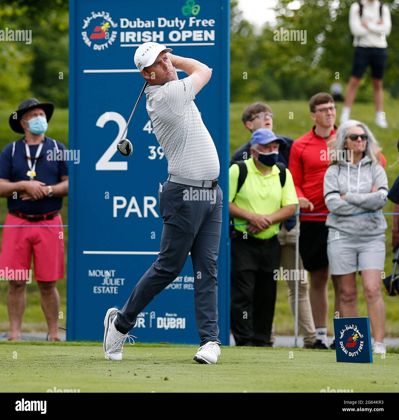 2nd July 2021; Mount Juliet Golf Club, Kilkenny, Ireland; Dubai Duty Free  Irish Open Golf, Day Two; Martin Kaymer of Germany tees off on the 2nd hole  Credit: Action Plus Sports Images/Alamy