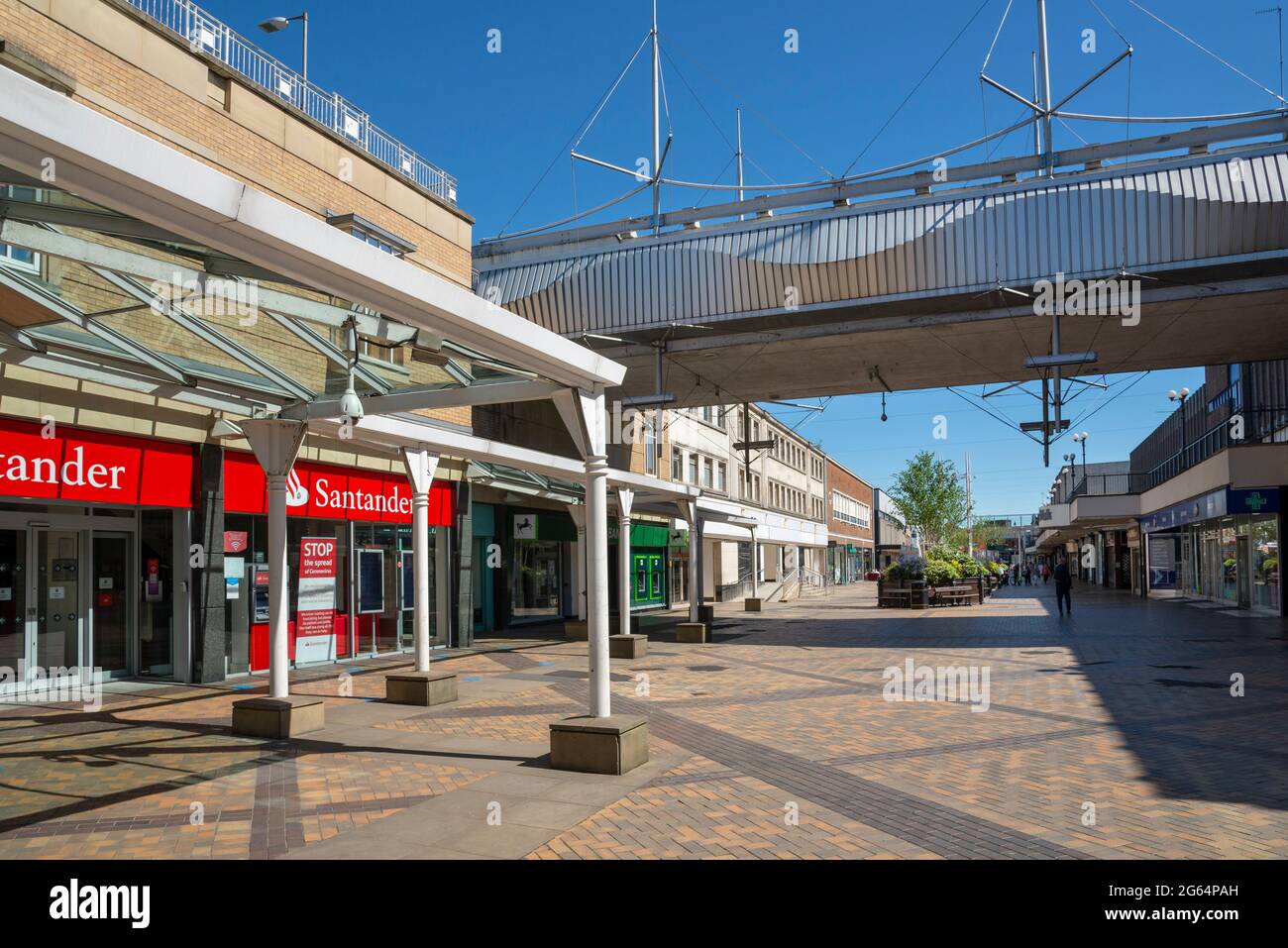 Merseyway shopping centre in the middle of Stockport, Greater Manchester, England. May 2021. Stock Photo
